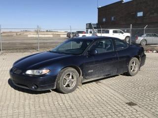 2000 Pontiac Grand Prix GTP 2 Door Car c/w 3.8L V6, Auto, A/C. Showing 206,875 Kms. S/N 1G2WR1216YF339113. Out Of Province.