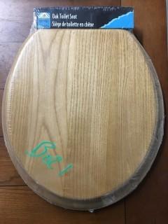 Oak Toilet Seat.