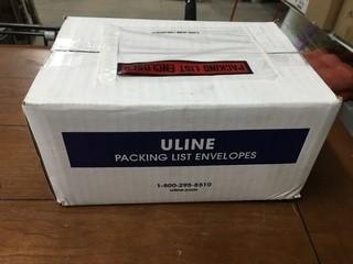 Unused Uline Superstick Packing List Envelopes 4 1/2"x6".