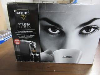 Unused Martello Stilista Primeo Espresso Capsule System.