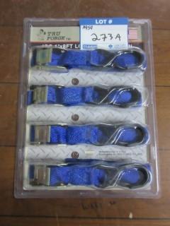 4 Pc 1" x 8' Locking Tie Down Straps.