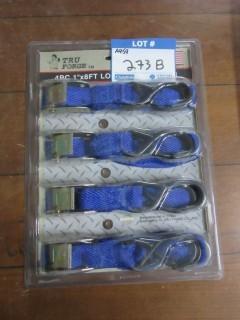 4 Pc 1" x 8' Locking Tie Down Straps.