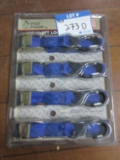 4 Pc 1" x 8' Locking Tie Down Straps.