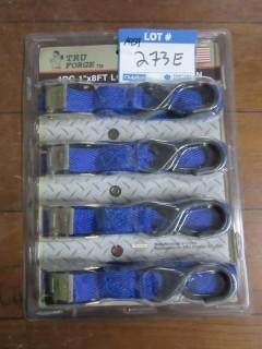 4 Pc 1" x 8' Locking Tie Down Straps.