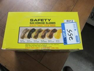 Unused Clear Safety Working Glasses (Box of 12) .