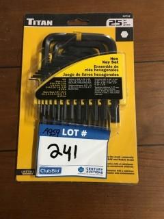 Titan 25 Piece Hex Key Set.