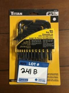 Titan 25 Piece Hex Key Set.