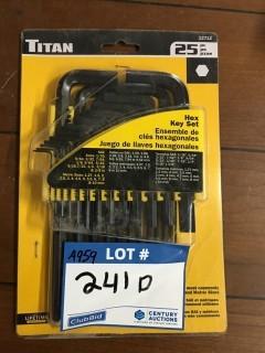 Titan 25 Piece Hex Key Set.