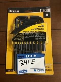 Titan 25 Piece Hex Key Set.