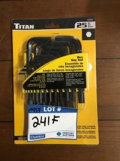 Titan 25 Piece Hex Key Set.