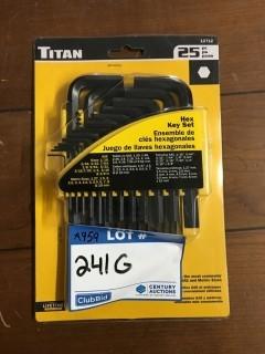 Titan 25 Piece Hex Key Set.