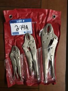 NEW 3pc Locking Plier Set