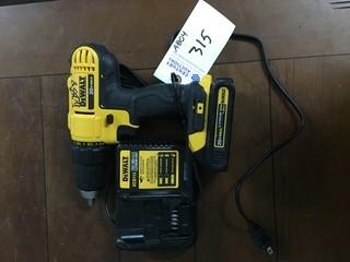 DeWalt 20V Max Drill w/Battery & Charger.