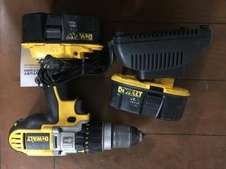 DeWalt XRP 18V Hammer Drill w/ 2 Batteries and Charger.