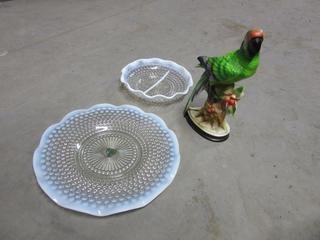 Quantity of Figurines, Ash Trays, Plates.