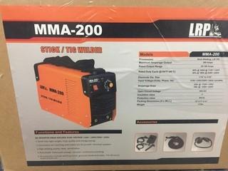 LRP MMA 200 AMP Tig Welder Dual Function.