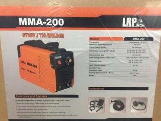 LRP MMA 200 AMP Tig Welder Dual Function.