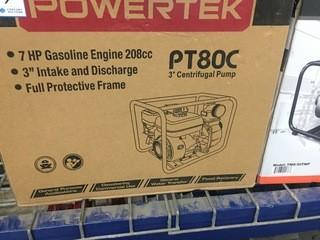 Powertek PT 80C 3" Water Pump 6.5 HP.