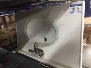 37" x 22" Vanity Top w/Tap.