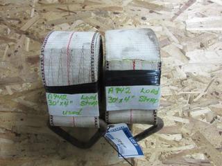 (2)  4"x30' Load Straps c/w D Ring.