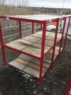 Red Shelving 53"Wx60"Tx96"L.