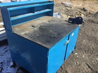 48"x36" Work Bench c/w Vise.