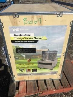 Stainless Steel Poultry Plucker c/w Bottom & Wheels.