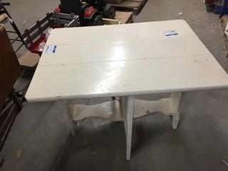 White Collapsible Table 43 x 32 x 30.