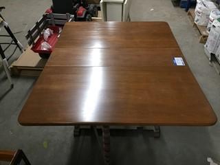 Brown Collapsible Table 45 x 36 x 30.