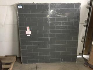 U-Tile Metro Thunder Grey Tub Shower Wall Kit.