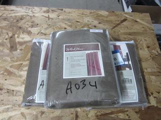 (3) Whole Home 54" x 84" Backtab/Rod Pocket Panels.