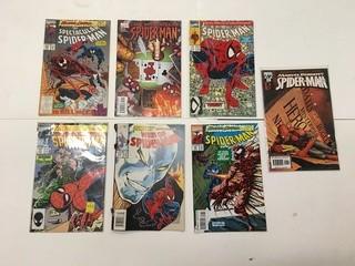 (7) Spiderman Comic Books.
