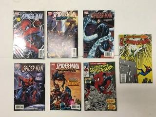 (7) Spiderman Comic Books.