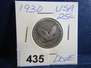 USA Twenty Five Cent 1930 Dove