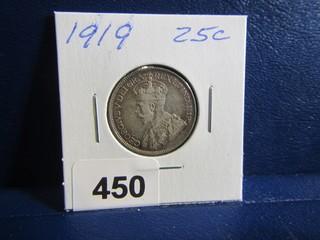 Canada Twenty Five Cents 1919