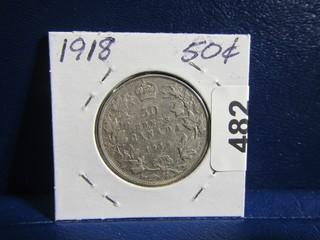 Canada Fifty Cents 1918