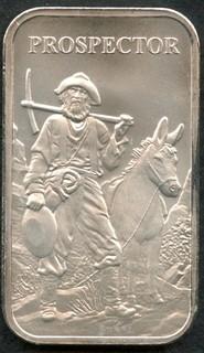 1 Troy oz Silver Bar Prospector .999 silver