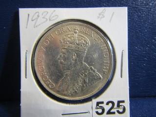 Canada 1936 Silver Dollar 