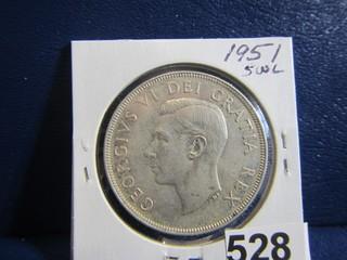 Canada 1951 swl Silver dollar