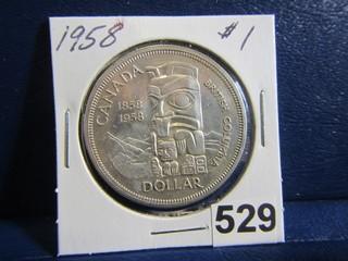 Canada 1958 Silver Dollar