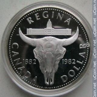 1982 Silver Dollar Regina Centennial