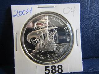 Canada 2004 Silver Dollar " QUEEN E II FRENCH SHIP"