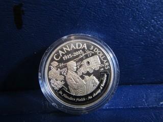 2015 .9999 Fine Silver Coin "FLANDERS FIELD"