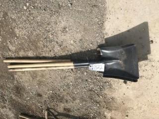 (3) Long Handle Square Shovels.