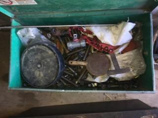 Quantity of Miscellaneous Nuts & Bolts w/Green Tool Box.