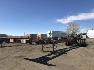Max-Atlas 40'-53' Expandable Triaxle Container Chassis c/w 11R22.5 Tires. Unable to verify Serial number. Unit # HRTZ 163307.