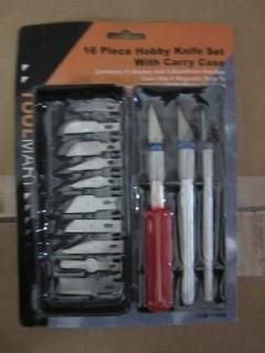 NEW 16pc Hobby Knife Set with Carry Case