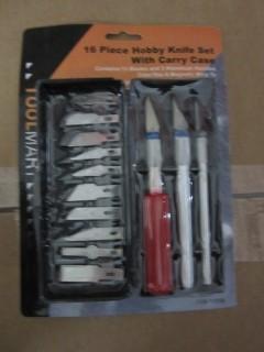 NEW 16pc Hobby Knife Set with Carry Case