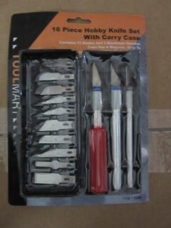 NEW 16pc Hobby Knife Set with Carry Case