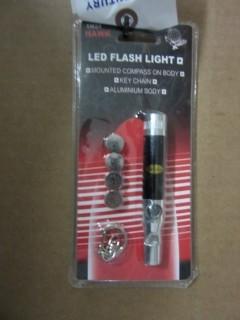 NEW LED Flashlight Compass Whistle